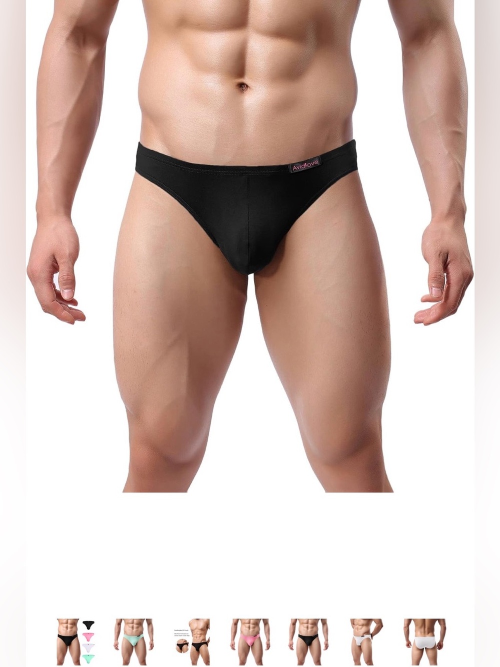 NWT 4-Pack Men’s Bikini Bottoms in Black, Pink, Blue & Mint - Picture 4 of 5